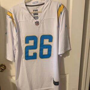 Nike White Jersey with Blue and Yellow Accents